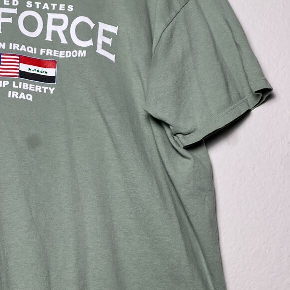 VTG United States Military Air Force Operation Iraqi Freedom Shirt Men XL Green - Picture 4 of 6